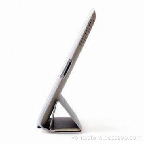 Grey Frame Stand Leather Case for New iPad, Durable and Beautiful Design, Comfortable Grip